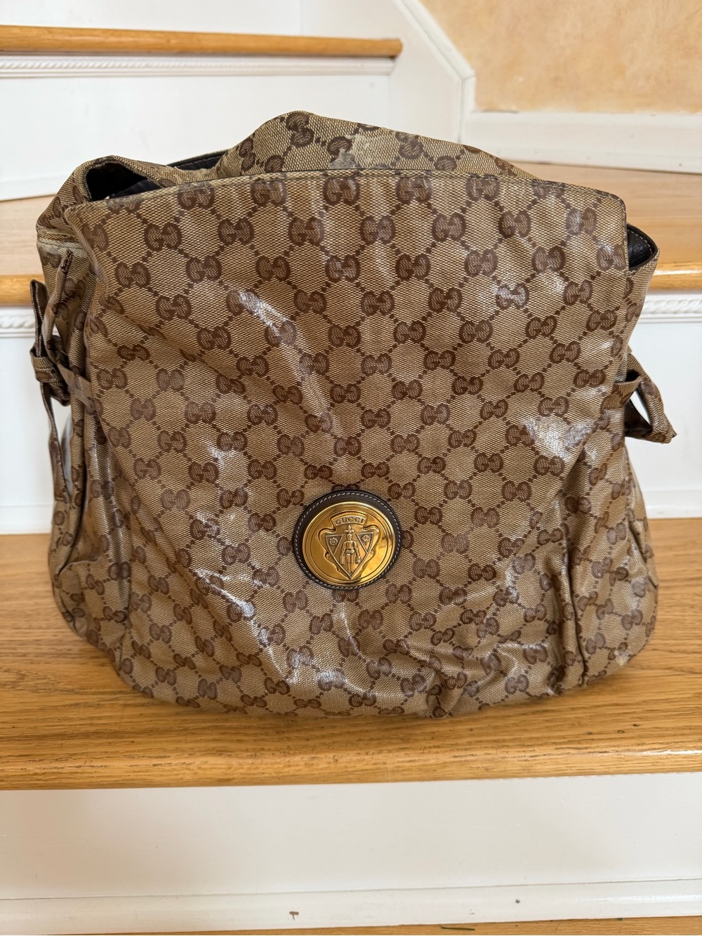 Gucci Brown GG Monogram Hobo  Bag.   For repurposing
